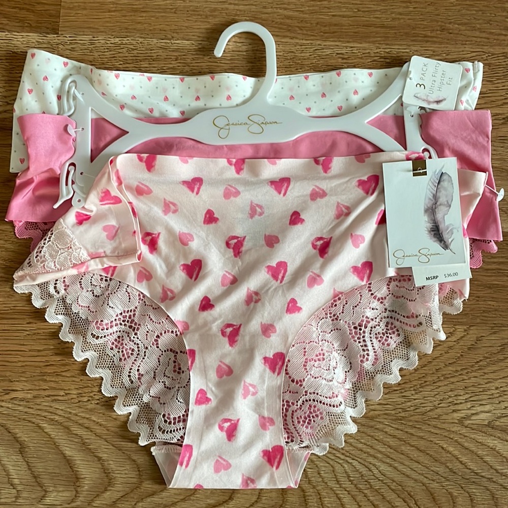 Jessica simpson 3 pack ultra flirty hipster fit underwear